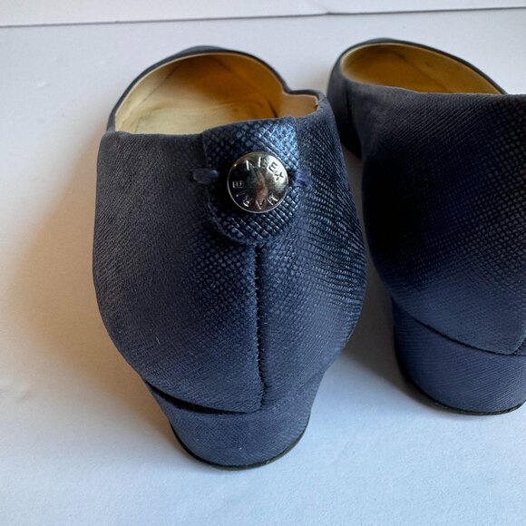 Womens Alex Marie Blue Leather Wedge Shoes Size 7M - Picture 8 of 14